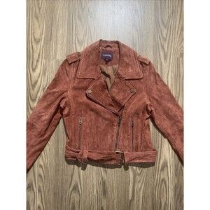Vigoss Rust Suede Moto Jacket